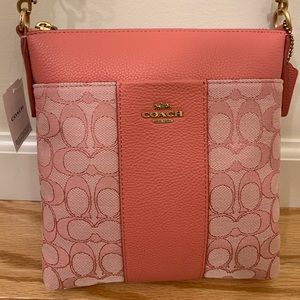 Coach Kitt Messenger Crossbody Signature Jacquard